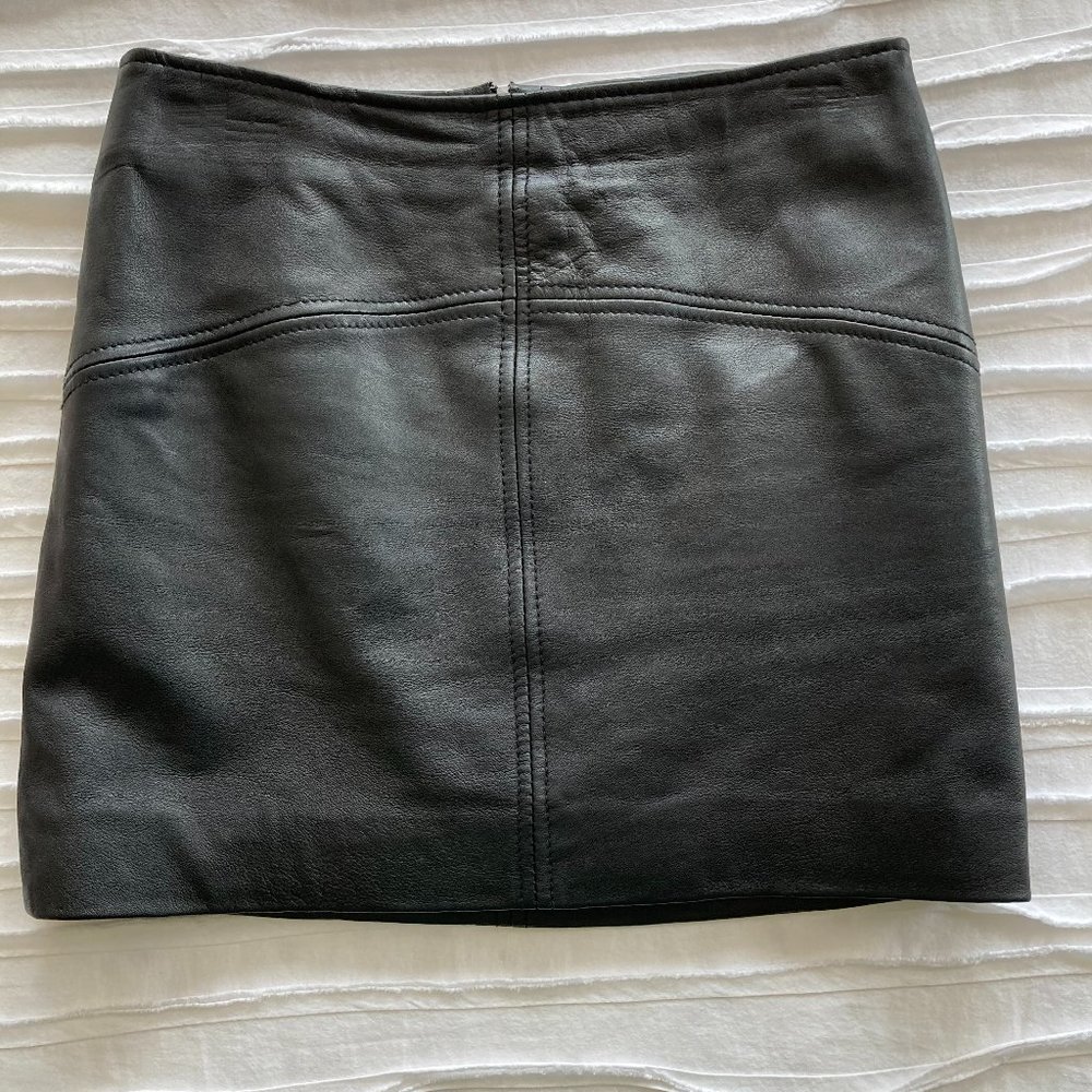 COPY - Black Leather Mini Skirt